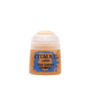 A small ochre-colored paint pot with a rounded white flip-top cap, shown upright against a plain background. Its blue-and-brown label reads “CITADEL,” “LAYER,” and “TAU LIGHT OCHRE.”