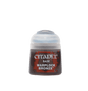 A small Citadel paint pot with a pale gray flip-top lid and a dark brown label with red accents. The label reads “CITADEL,” “BASE,” and “WARPLOCK BRONZE.”