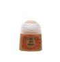 A small squat paint pot with a translucent white cap and an ochre-brown body, shown upright against a plain green background. Its orange-red label reads “CITADEL,” “BASE” and “XV-88.”