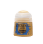 A small ochre-colored Citadel paint pot with a rounded white cap, shown upright against a plain light background. Its blue-and-tan label reads “CITADEL,” “LAYER,” and “ZAMESI DESERT.”
