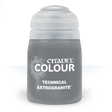 Front view of a squat gray paint pot with a wide white cap. Its label has a splatter graphic and the white text “CITADEL COLOUR,” “TECHNICAL,” and “ASTROGRANITE.”