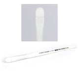 Large white shade brush shown diagonally with a long handle and rounded, fluffy bristles; an inset close-up shows the bristle head. The handle is printed with “CITADEL COLOUR STC SHADE L” and a barcode.
