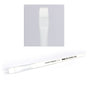 A white Citadel dry brush lies diagonally, with a white handle, broad flat white bristles and black lettering reading “CITADEL COLOUR” and “STC DRY.” An inset above shows a close-up of the bristle tip.