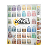 White Citadel Colour Parade Ready Paint Set box shown at a slight angle, with rows of small paint pots in assorted colors printed across the front and side. The front reads “CITADEL COLOUR” and “PARADE READY PAINT SET,” with an “x30” mark near the lower corner.
