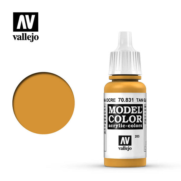 Vallejo: Model Color, Glaze- Tan Glaze 17 ml.