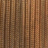 Close-up of bronze-colored snake chain arranged in parallel strands, showing its tightly interlocking, rounded links across the frame.
