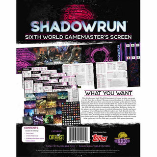 Shadowrun 6E RPG: Sixth World Gamemaster Screen