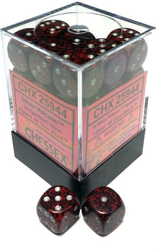 Chessex: Silver Volcano Hi-Tech Set of 36 d6 Dice