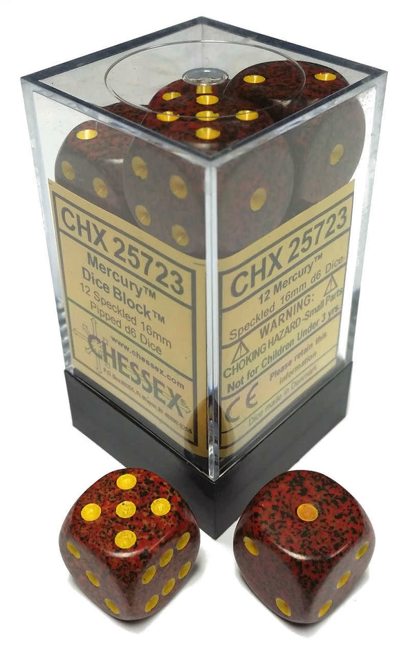 Chessex: Speckled Mercury Set of 12 d6 Dice