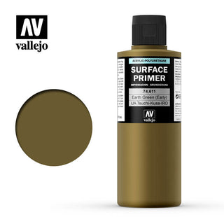 Vallejo: Primer, Earth Green 200 ml.