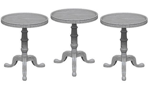 WizKids Minis: Deep Cuts Unpainted Miniatures, W5 Small Round Tables