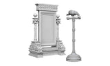 WizKids Minis: Deep Cuts Unpainted Miniatures, W5 Mirror & Bird on Stand